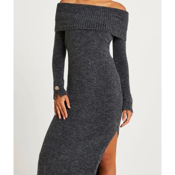 River Island long sleeve midi sweater dress - Picture 2 of 6